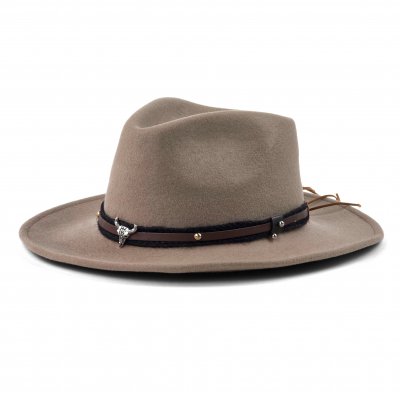Chapeaux - Gårda Santaquin Crushable Wool felt Western hat (taupe)