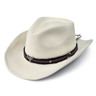Chapeaux - Gårda Santaquin Crushable Wool felt Western hat (blanc)