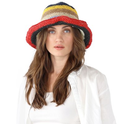Chapeau de paille - Gårda Sorrento Bucket hat (multicolore foncé)