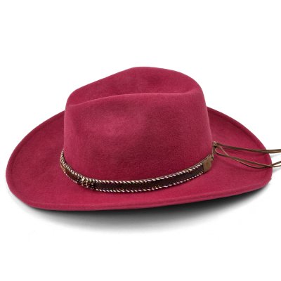 Chapeaux - Gårda Toquerville Crushable Wool felt Western hat (rouge)
