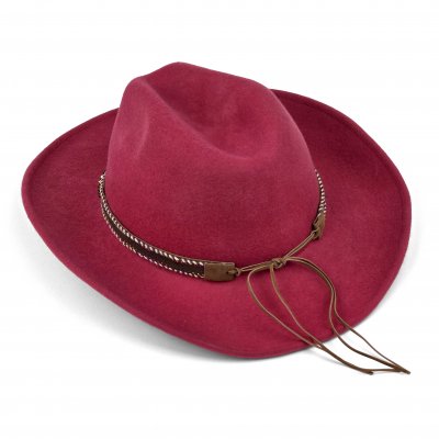 Chapeaux - Gårda Toquerville Crushable Wool felt Western hat (rouge)