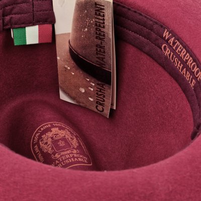 Chapeaux - Gårda Toquerville Crushable Wool felt Western hat (rouge)