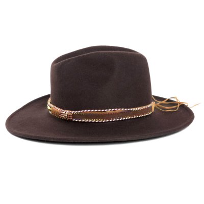 Chapeaux - Gårda Toquerville Crushable Wool felt Western hat (marron)