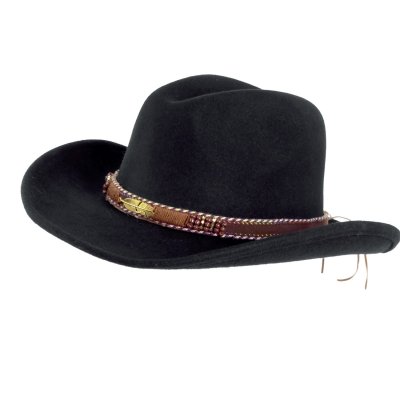 Chapeaux - Gårda Toquerville Crushable Wool felt Western hat (noir)