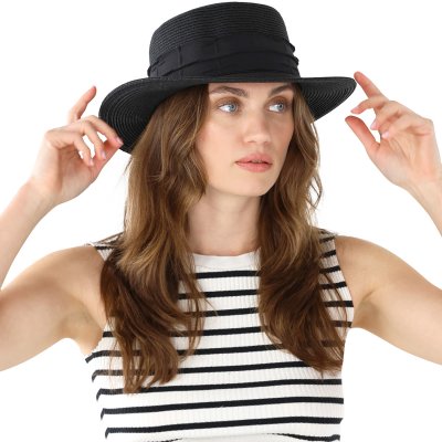 Chapeau de paille - Gårda Valletta Boater (noir)