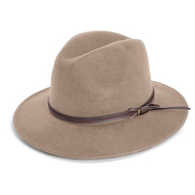 Chapeaux - Gårda Vicenza Crushable Wool felt Fedora (beige)