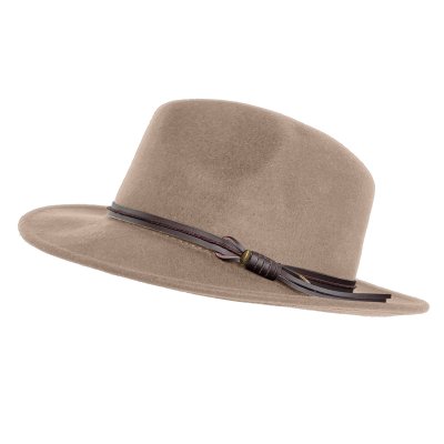 Chapeaux - Gårda Vicenza Crushable Wool felt Fedora (beige)