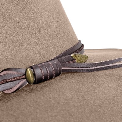 Chapeaux - Gårda Vicenza Crushable Wool felt Fedora (beige)