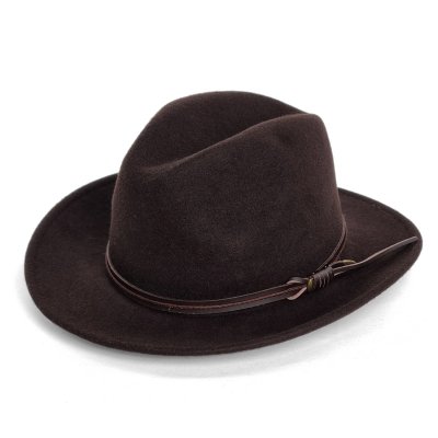 Chapeaux - Gårda Vicenza Crushable Wool felt Fedora (marron)