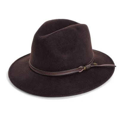 Chapeaux - Gårda Vicenza Crushable Wool felt Fedora (marron)