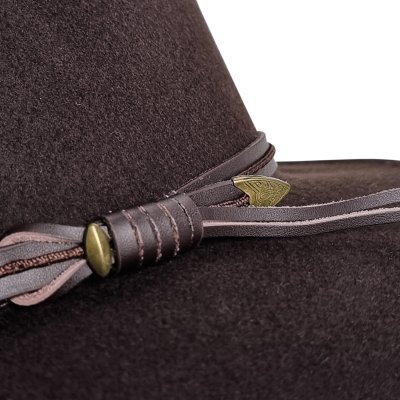 Chapeaux - Gårda Vicenza Crushable Wool felt Fedora (marron)