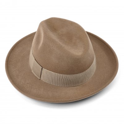 Chapeaux - Gårda Volterra Fedora Wool Hat (beige)