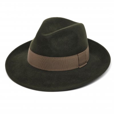 Chapeaux - Gårda Volterra Fedora Wool Hat (vert militaire/beige)