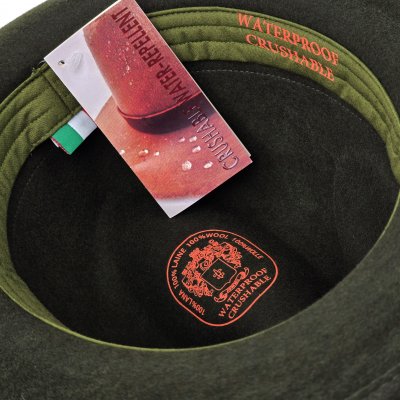 Chapeaux - Gårda Volterra Fedora Wool Hat (vert militaire/beige)