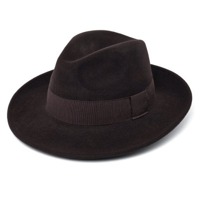 Chapeaux - Gårda Volterra Fedora Wool Hat (brun foncé)