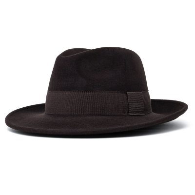 Chapeaux - Gårda Volterra Fedora Wool Hat (brun foncé)
