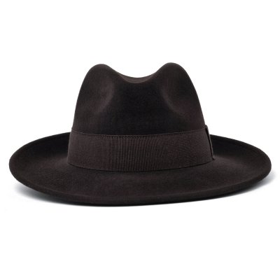 Chapeaux - Gårda Volterra Fedora Wool Hat (brun foncé)