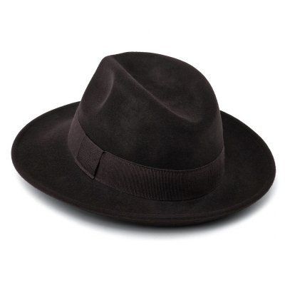 Chapeaux - Gårda Volterra Fedora Wool Hat (brun foncé)