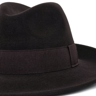 Chapeaux - Gårda Volterra Fedora Wool Hat (brun foncé)