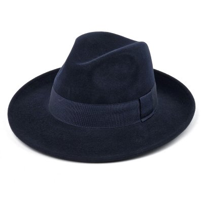 Chapeaux - Gårda Volterra Fedora Wool Hat (bleu marine)
