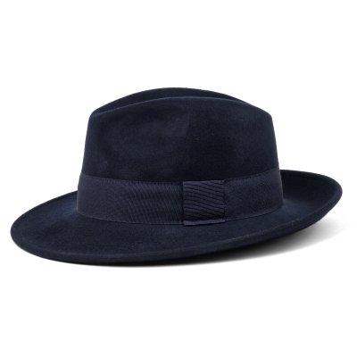 Chapeaux - Gårda Volterra Fedora Wool Hat (bleu marine)