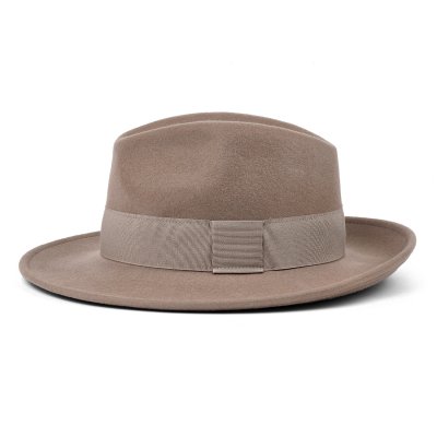 Chapeaux - Gårda Volterra Fedora Wool Hat (taupe)
