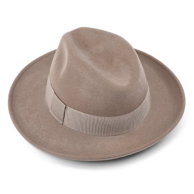 Chapeaux - Gårda Volterra Fedora Wool Hat (taupe)