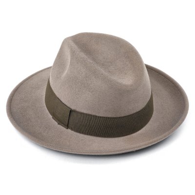 Chapeaux - Gårda Volterra Fedora Wool Hat (taupe/vert militaire)
