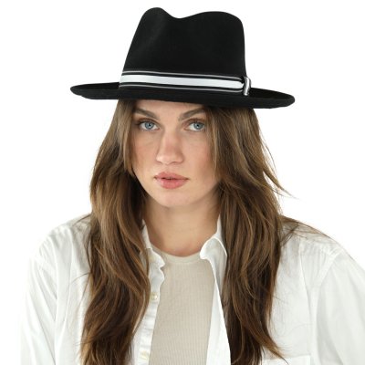 Chapeaux - Gårda Belluno Crushable Wool felt Fedora (noir)