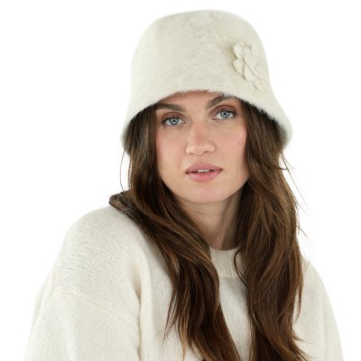 Chapeaux - Gårda Le Vigan Angora Bucket Hat (blanc)