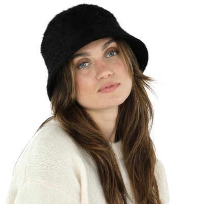 Chapeaux - Gårda Orvieto Angora Bucket Hat (noir)
