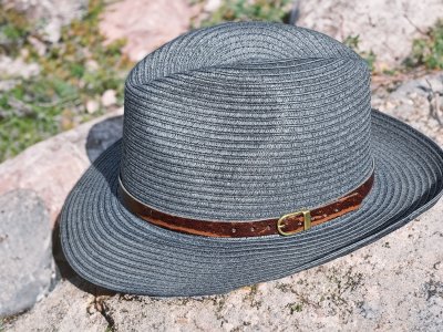 Chapeaux - Gårda Agrigento Fedora (bleu)