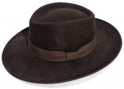 Chapeaux - Gårda Napoli Fedora Wool Hat (marron)