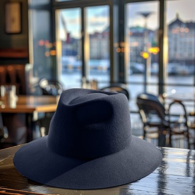 Chapeaux - Gårda Townsville Fedora (bleu foncé)