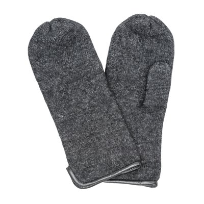 Gants - HK Ladies Knitted mitten Felted Virgin Wool Unlined (gris)