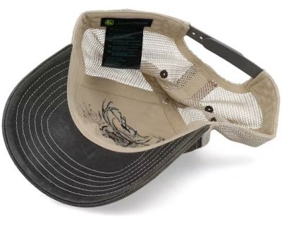 Casquettes - John Deere 6 Panel Chan & Mesh Dad Cap (gris/beige)