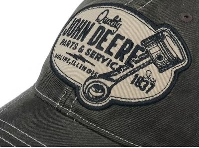Casquettes - John Deere 6 Panel Chan & Mesh Dad Cap (gris/beige)