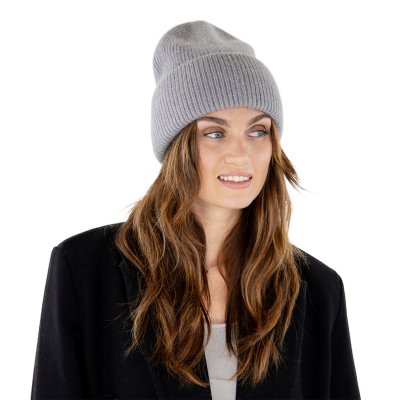 Bonnets - Gårda Angora Beanie (gris clair)