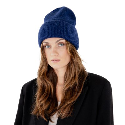 Bonnets - Gårda Angora Beanie (bleu marine)