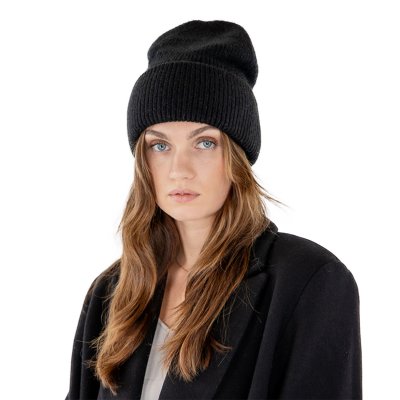Bonnets - Gårda Angora Beanie (noir)