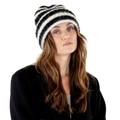 Bonnet - Gårda Isfjord Slouch Beanie (noir/blanc)