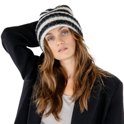 Bonnet - Gårda Isfjord Slouch Beanie (noir/blanc)