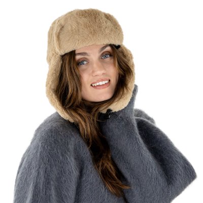 Chapeau de trappeur - Gårda Faux Fur Trapper Hat (marron clair)