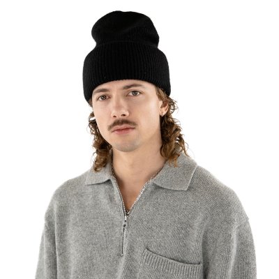 Bonnets - Gårda Angora Beanie (noir)