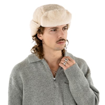 Chapeau de trappeur - Gårda Angora Trapper Hat (crème)