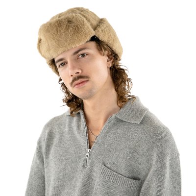Chapeau de trappeur - Gårda Faux Fur Trapper Hat (marron clair)