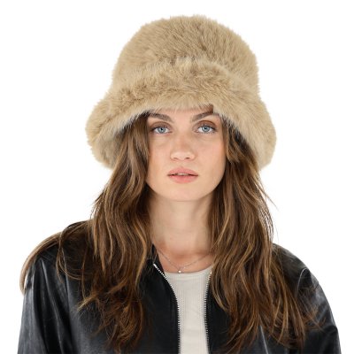 Bonnet en fourrure - Gårda Piatra Faux Fur Hat (beige)
