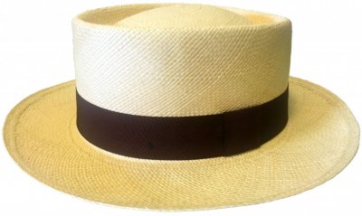 Chapeaux - Maki Round Crown Panama With Brown Band (nature)