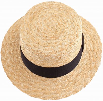 Chapeaux - Gårda Capri Boater Black Band (nature)