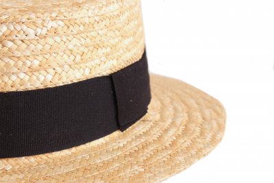 Chapeaux - Gårda Capri Boater Black Band (nature)